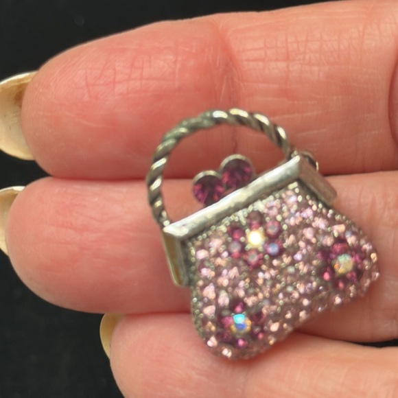 Scatter pins (3) lot in Silver & Gold Metal with Crystals Brooch Set - 1” - Picture 8 of 8